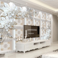 Tranh Dán Tường Hoa Giả Ngọc Màu Tím Gnmt06