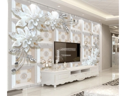 Tranh Dán Tường Hoa Giả Ngọc Màu Tím Gnmt06 Tranh Dán Tường Hoa Giả Ngọc Màu Tím Gnmt06