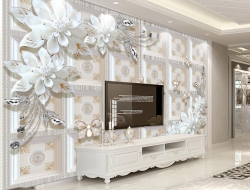 Tranh Dán Tường Hoa Giả Ngọc Màu Tím Gnmt06 Tranh Dán Tường Hoa Giả Ngọc Màu Tím Gnmt06