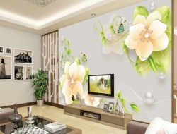 Tranh Dán Tường Hoa Giả Ngọc Màu Tím Gnmt08 Tranh Dán Tường Hoa Giả Ngọc Màu Tím Gnmt08