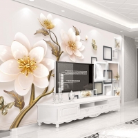 Tranh Dán Tường Hoa Giả Ngọc Màu Tím Gnmt09 Tranh Dán Tường Hoa Giả Ngọc Màu Tím Gnmt09