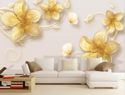 Tranh Dán Tường Hoa Giả Ngọc Màu Tím Gnmt11 Tranh Dán Tường Hoa Giả Ngọc Màu Tím Gnmt11