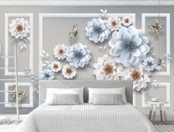 Tranh Dán Tường Hoa Giả Ngọc Màu Tím Gnmt12 Tranh Dán Tường Hoa Giả Ngọc Màu Tím Gnmt12