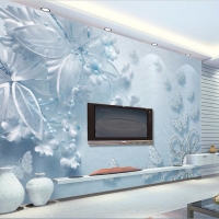 Tranh Dán Tường Hoa Giả Ngọc Màu Tím Gnmt13 Tranh Dán Tường Hoa Giả Ngọc Màu Tím Gnmt13