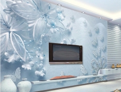 Tranh Dán Tường Hoa Giả Ngọc Màu Tím Gnmt13 Tranh Dán Tường Hoa Giả Ngọc Màu Tím Gnmt13