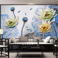 Tranh Dán Tường Hoa Giả Ngọc Màu Tím Gnmt15 Tranh Dán Tường Hoa Giả Ngọc Màu Tím Gnmt15