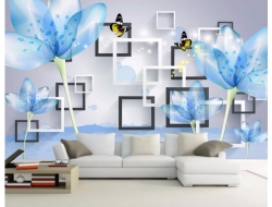 Tranh Dán Tường Hoa Giả Ngọc Màu Tím Gnmt16 Tranh Dán Tường Hoa Giả Ngọc Màu Tím Gnmt16