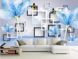 Tranh Dán Tường Hoa Giả Ngọc Màu Tím Gnmt16 Tranh Dán Tường Hoa Giả Ngọc Màu Tím Gnmt16