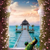  Tranh 3D Dán Tường Khổ Dọc Tiến Phát Kdtp38