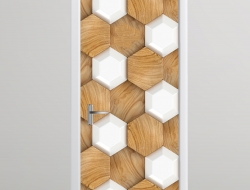  Tranh 3D Dán Tường Lập Thể Nâu Trắng TKD8001