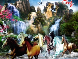 Tranh Dán Tường Mã Đáo Thành Công Tiến Phát Mdtc66