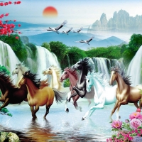 Tranh Dán Tường Mã Đáo Thành Công MD20 Tranh Dán Tường Mã Đáo Thành Công MD20