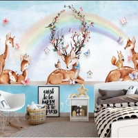 Tranh Dán Tường Nai Và Cầu Vồng Nvcv04 Tranh Dán Tường Nai Và Cầu Vồng Nvcv04