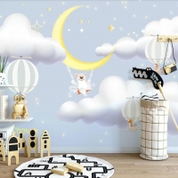 Tranh Dán Tường Hình Mặt Trăng Te01