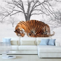 Tranh Dán Tường 3D Hổ Nghệ Thuật Hnt01