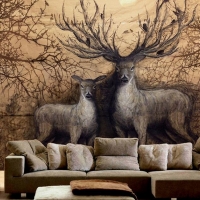 Tranh Dán Tường 3D Hưu Nghệ Thuật Hnt01