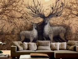 Tranh Dán Tường 3D Hưu Nghệ Thuật Hnt01