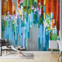 Tranh Dán Tường 3D Nghệ Thuật Nhiều Màu Ntnm01