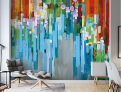 Tranh Dán Tường 3D Nghệ Thuật Nhiều Màu Ntnm01