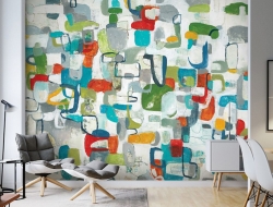 Tranh Dán Tường 3D Nghệ Thuật Nhiều Màu Ntnm04