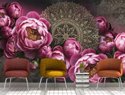  Tranh 3D Dán Tường Hoa Hồng TNT8004