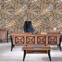  Tranh 3D Dán Tường Lá Màu Nâu TNT8002