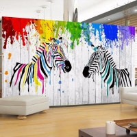 Tranh Dán Tường 3D Ngựa Vằn Nghệ Thuật nvnt01