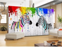 Tranh Dán Tường 3D Ngựa Vằn Nghệ Thuật nvnt01 Tranh Dán Tường 3D Ngựa Vằn Nghệ Thuật nvnt01