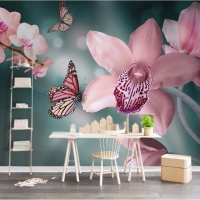 Tranh Dán Tường Hoa Lá Màu Xanh Đẹp Hlmx02