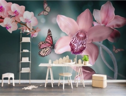 Tranh Dán Tường Hoa Lá Màu Xanh Đẹp Hlmx02