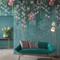 Tranh Dán Tường Hoa Lá Màu Xanh Đẹp Hlmx04 Tranh Dán Tường Hoa Lá Màu Xanh Đẹp Hlmx04