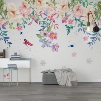 Tranh Dán Tường Hoa Lá Màu Xanh Đẹp Hlmx07 Tranh Dán Tường Hoa Lá Màu Xanh Đẹp Hlmx07