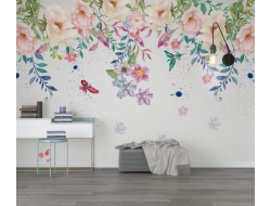 Tranh Dán Tường Hoa Lá Màu Xanh Đẹp Hlmx07