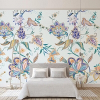 Tranh Dán Tường Hoa Lá Màu Xanh Đẹp Hlmx08