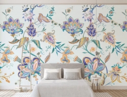 Tranh Dán Tường Hoa Lá Màu Xanh Đẹp Hlmx08 Tranh Dán Tường Hoa Lá Màu Xanh Đẹp Hlmx08