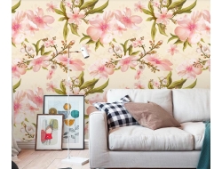 Tranh Dán Tường Hoa Lá Màu Xanh Đẹp Hlmx09