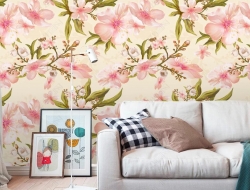 Tranh Dán Tường Hoa Lá Màu Xanh Đẹp Hlmx09