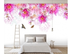 Tranh Dán Tường Hoa Lá Màu Xanh Đẹp Hlmx10