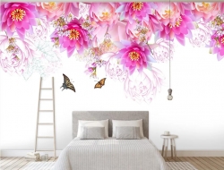 Tranh Dán Tường Hoa Lá Màu Xanh Đẹp Hlmx10