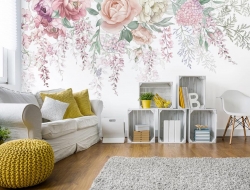 Tranh Dán Tường Hoa Lá Màu Xanh Đẹp Hlmx11