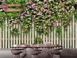 Tranh Dán Tường Hoa Lá Màu Xanh Đẹp Hlmx15