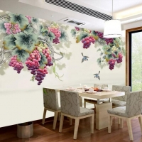 Tranh Dán Tường Chim Và Cây Nho Cvcn04