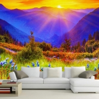  Tranh Dán Tường Phong Cảnh Rừng Núi Pcrn01