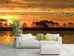  Tranh Dán Tường Phong Cảnh Thiên Nhiên Hồ Nước Tnhn08