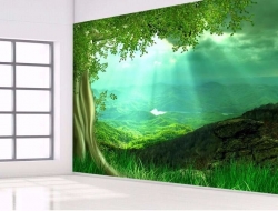  Tranh Dán Tường Phong Cảnh Thiên Nhiên Hồ Nước Tnhn13