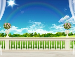  Tranh Dán Tường Cây Xanh Và Bầu Trời Cxbt03