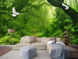  Tranh Dán Tường Cây Xanh Và Chim Cxvc05