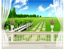  Tranh Dán Tường Con Đường Và Hàng Cây Cdhc02