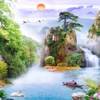 Tranh Dán Tường Phòng Khách PK521 Tranh Dán Tường Phòng Khách PK521