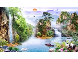 Tranh Dán Tường Phòng Khách PK521